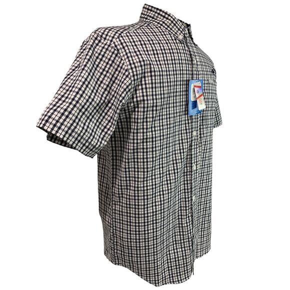Small Columbia Mens New Penn State Button Down Short Sleeve Checked - Picture 7 of 10